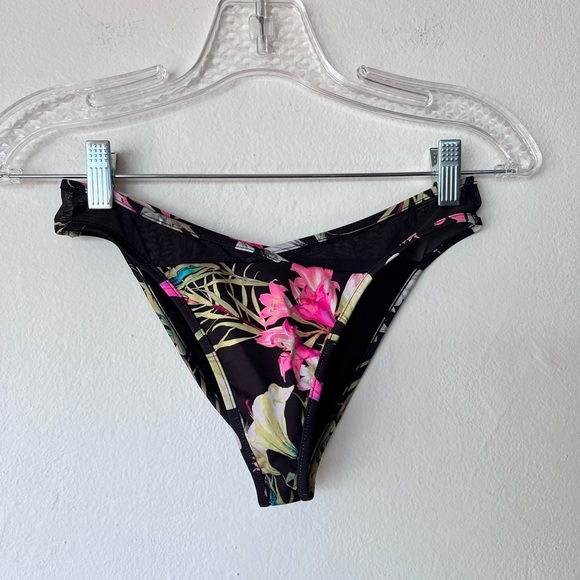 Lovers + Friends black floral mesh bikini bottoms - Picture 1 of 4
